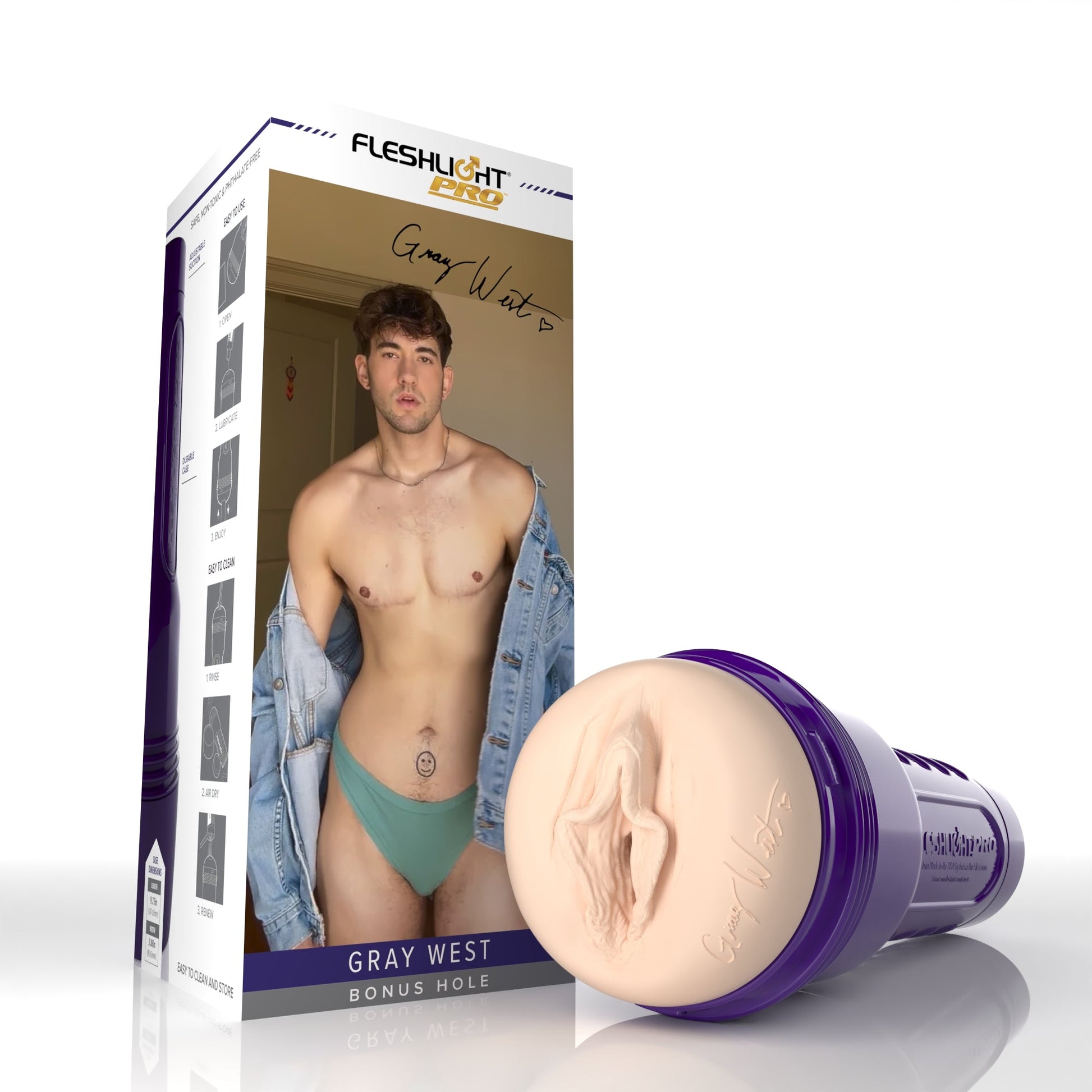 Gray West Fleshlight Bonus Hole Allure Fleshlight